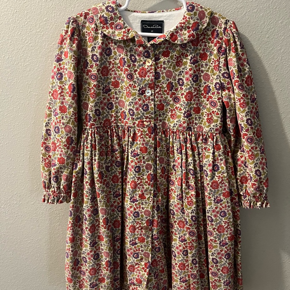 Oscar de la Renta girls size 6 floral dress
